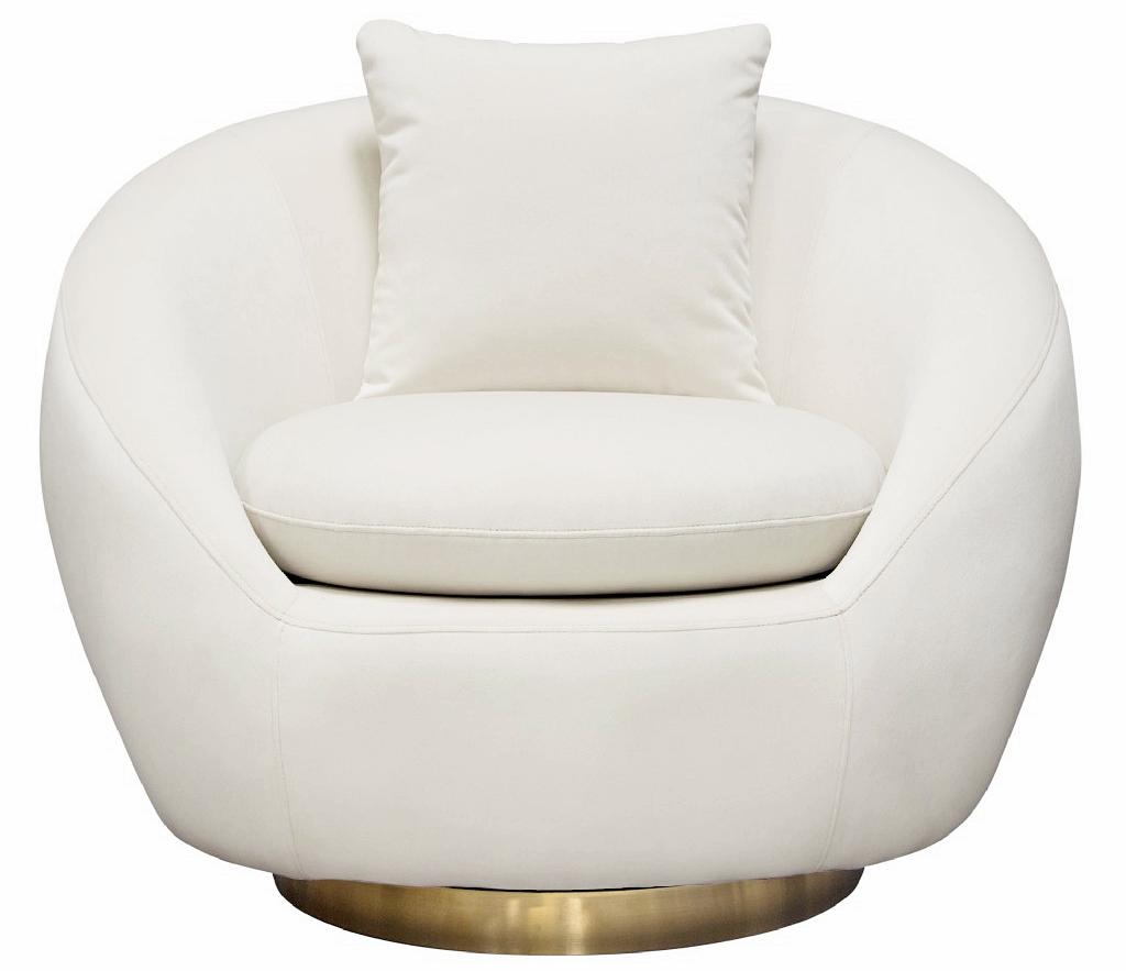 Swivel Accent Chair Velvet Accent Band Diamond Sofa