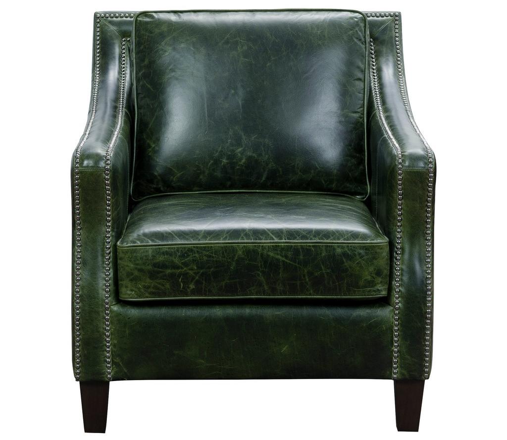 Leather Accent Chair Green